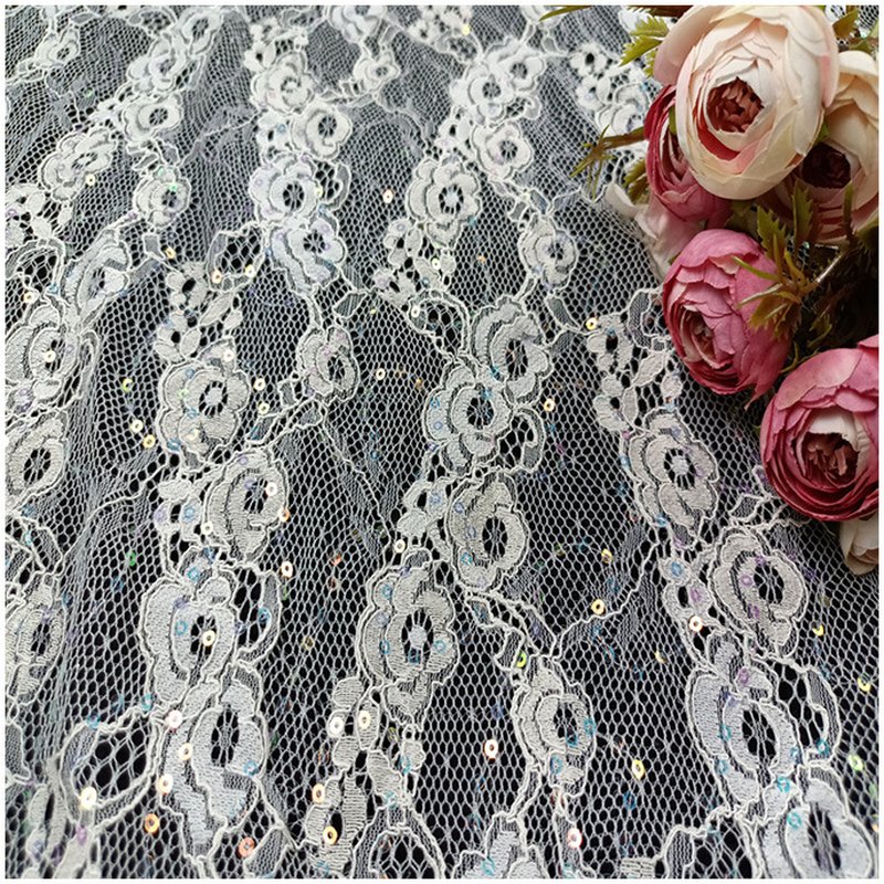 Sequin Women's Lace Trim Lace Fabric for Women's Wear Wholesale Suppli 9
